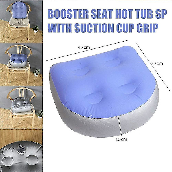 2 stk. oppustelig booster sæde, spapude, booster sæde ryglæn kopper til alle spabade og hot tubs (47 X 37cm)