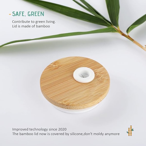 Glas Halm Silikone Beskyttelsesetui Bambus Cover