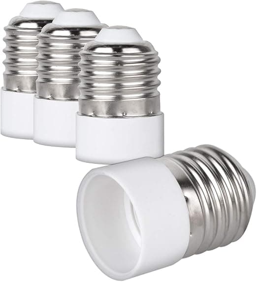 4x sockeladapter - E27 till E14 sockelomvandlare - E14 baslamphållare adapter för halogen LED-lampa