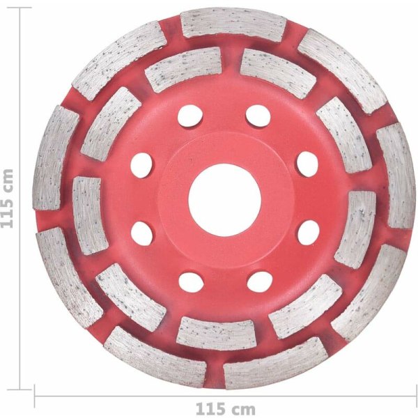 Timanttihiomakiekko, jossa kaksoisrivipinnan valmistelu, reunojen sekoitus, muotoilu, sileiden muurauspintojen muotoilu 115 mm
