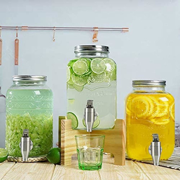 Rostfri dryckesdispenser, hållbar ersättningskran, trycktyp, 2-pack