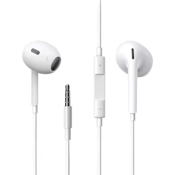 Høretelefoner Headset, iPhone med volumenkontrol, 3,5 mm, god kvalitet
