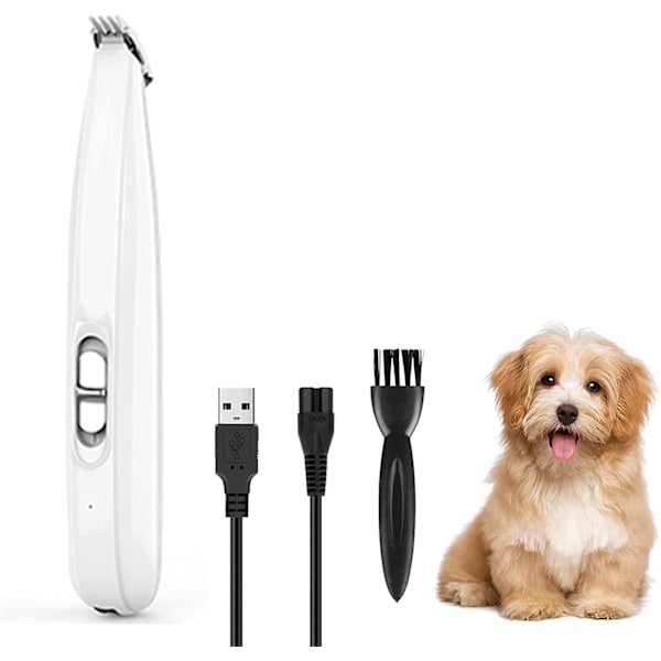 Klippmaskin för husdjurshår med LED-ljus, hundtrimmer