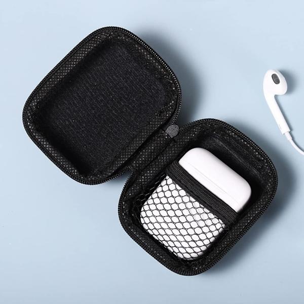 2 stk. Hovedtelefonetui, Øretelefonetui Beskyttende Opbevaringspose til AirPods Bluetooth Øretelefonkabler USB Flashdrev Ørepropper Hukommelseskort Oplader MP3