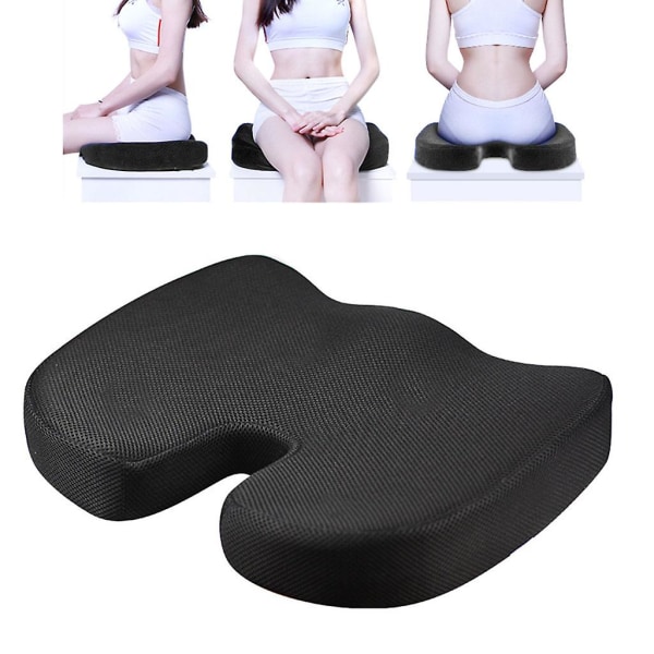 Memory Foam Pude til Sæde - Åndbart Mesh - Velegnet til Stole