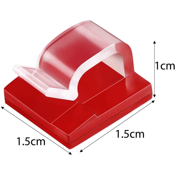 20-pakning med små utendørs wiretrekklemmer med klebebånd, lyslenker, små, gjennomsiktige