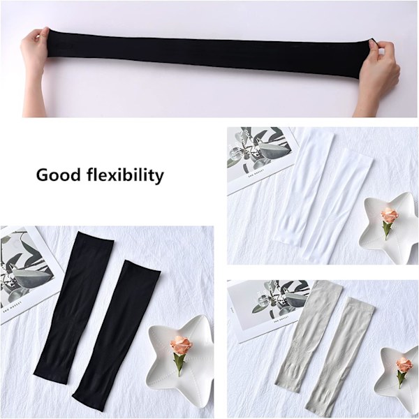 Arm Sleeves, 3 par UV-beskyttelse kølende arm sleeves til kvinder og mænd til sommeren