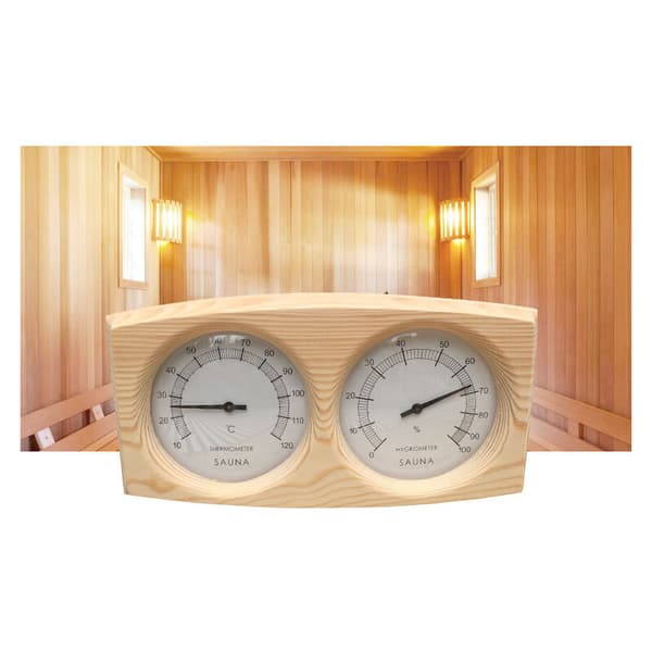 Furuved Termometer Hygrometer for Sauna Bakgrunn Spa Sauna Tilbehør