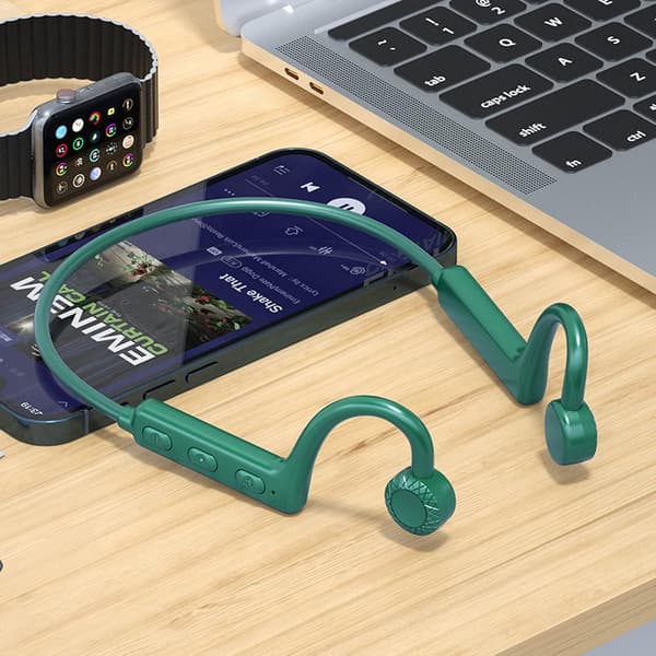 Trådløst Bluetooth-headset med knogleledning - Bluetooth 5.0 trådløse øretelefoner