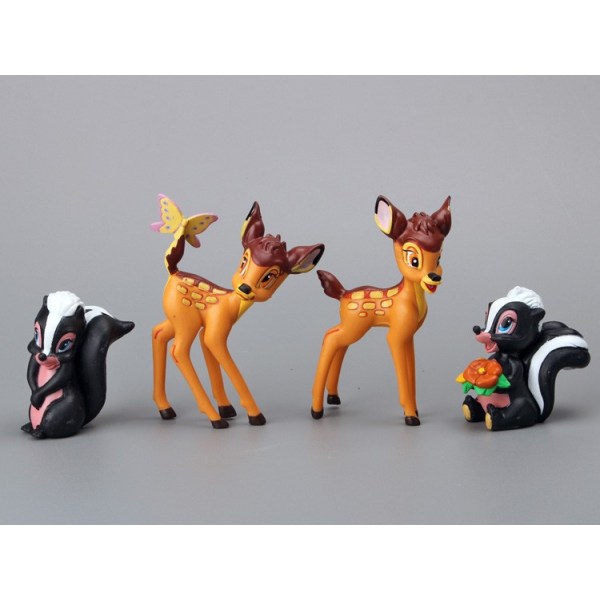 Bambi mini figur legetøj, kage dekoration forsyninger, dekorative orna