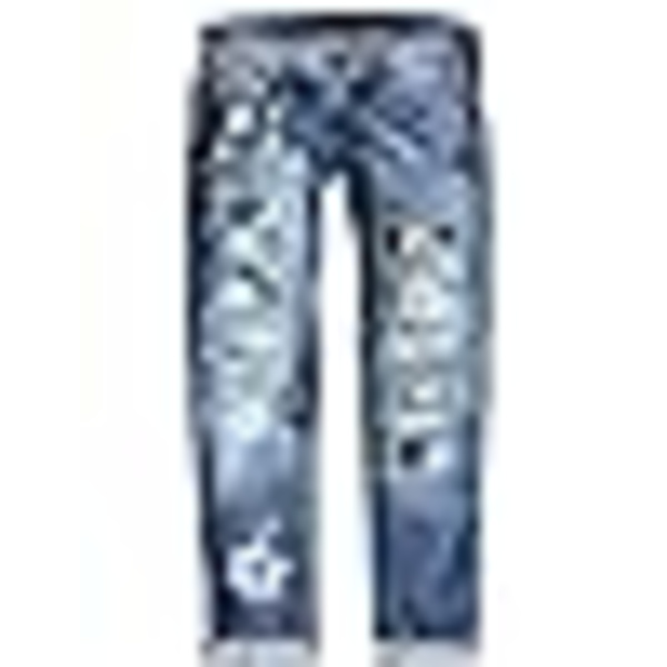 Naisten Revityt Leopardi Kukka Tilkkutäkki Farkut Tuhottu Slim Fit Denim Housut