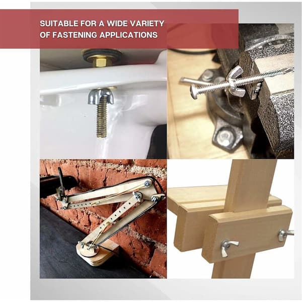 INDUSTRIELLE Vingmutter M8 Galvanisert Stål Vingmutter Assortert 25 PCS Vingmutter