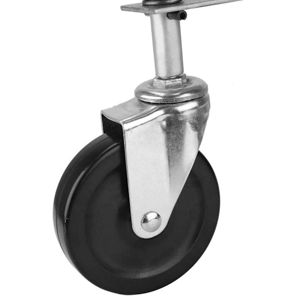 1 stk 4\" port hjul med fjær og sving, Heavy Duty, 70 kg lastekapasitet