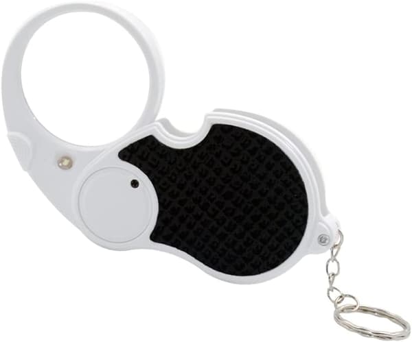 5X Mini Lupe Nøkkelring Foldbar Lomme Lupe