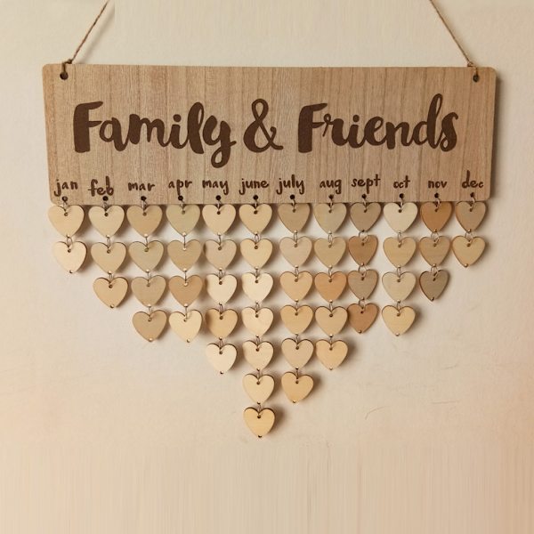 3 st familjekalender för födelsedagar, väggkalender, påminnelse om födelsedagar