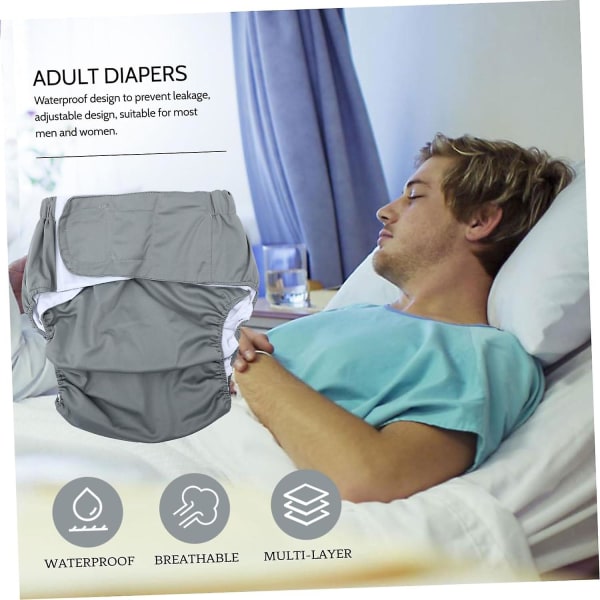 Blöjskydd 1 st Blöjor för vuxna Polyester Tvättbar Blöja Vuxen Återanvändbar Inkontinens för äldre Tygblöjor för äldre