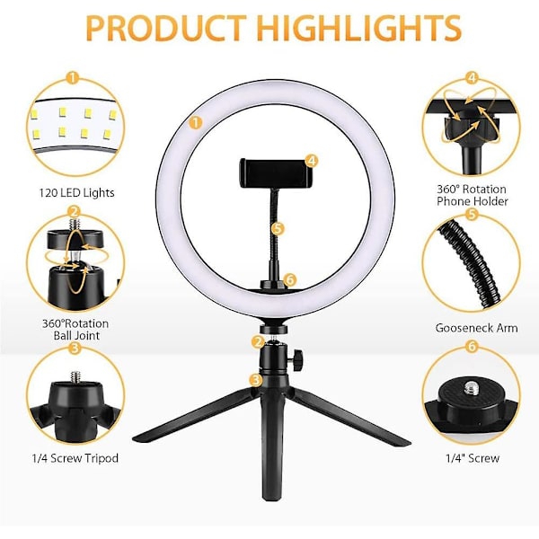 Led Selfie Ring Light -rengasvalo jalustalla ja kaukosäätimellä