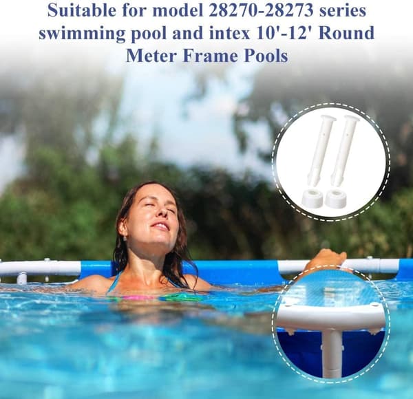 12-pack 7 cm plastpoolkopplingsstift med 12 gummipackningar