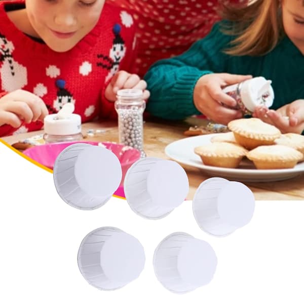 100 stk. bagepapir bageforme kompatible med cupcakes og muffins, (hvid)