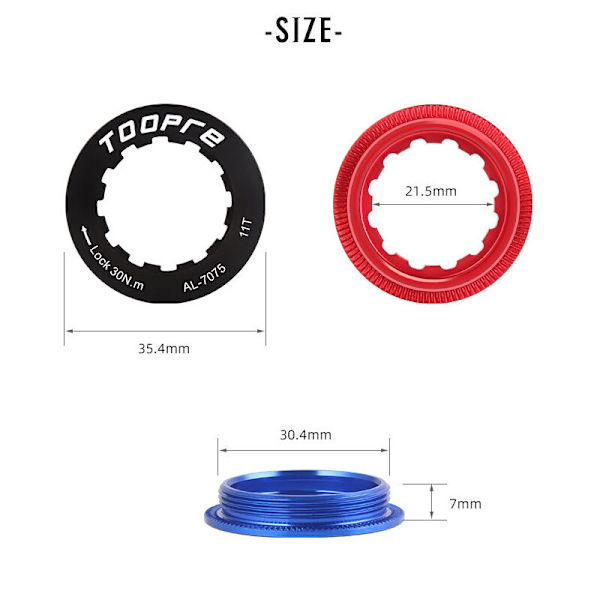Vauhtipyörä, Ultralight Ring Cover, Cassette Lock Cover Pyöräketjun Suoja Lukkorengas L