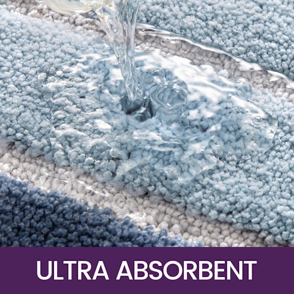 Halkskyddande badmatta, supersoft badmatta, maskintvättbar, absorberande, 50 x 80 cm, blå