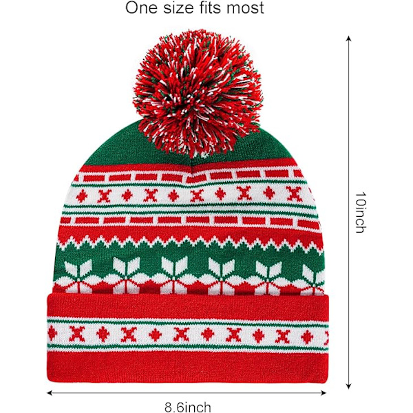 Strikhue til kvinder og mænd Goth Graphic hæklet vinter varm hue turbanhue f