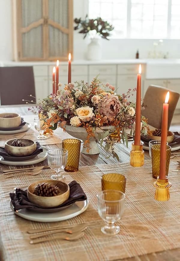 Koniske glasslysestaker Tealight lysestaker for bord