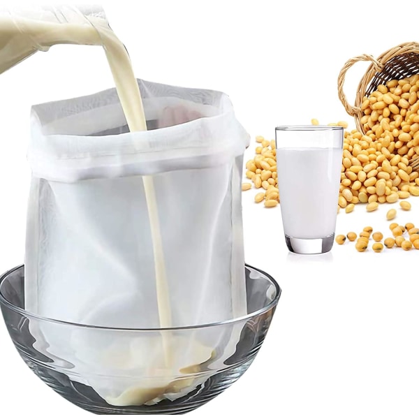 Sæt med 2 genanvendelige osteklude til siling, hjemmebrygning, nøddemælk, juice