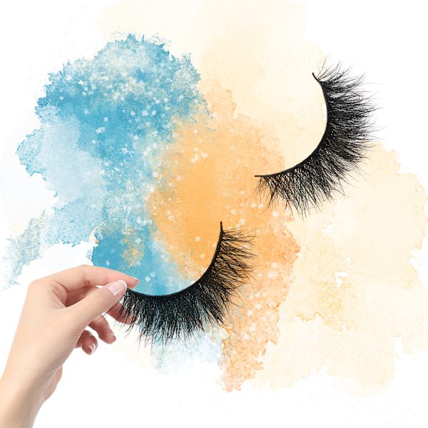 Falska minkfransar Naturlig look Fluffy Fake False Eyelashes 3d Wispy Lashes Long Lashes Bulk för kvinnor