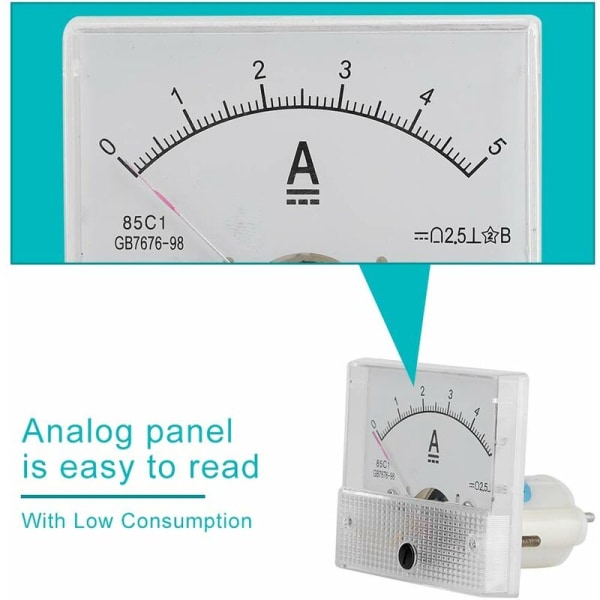DC 85C1 Analogt strøm- og spændingsmåler, analogt strøm- og spændingsmåler & amperemeter (5A amperemeter) Fonepro