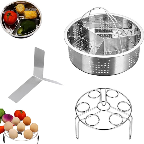 Ångkorgställ, grönsaksångkorg, ångställ, ångkorg, tryckkokare, för grönsaker, desserter, ägg, kött