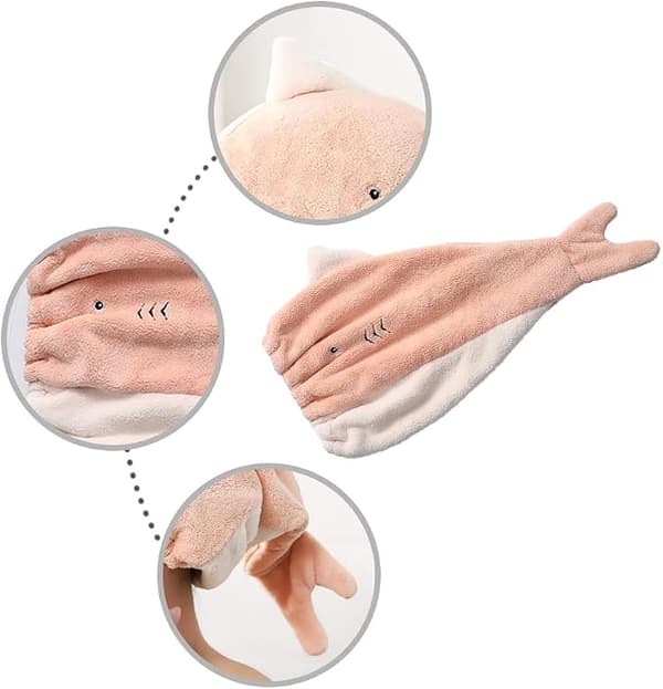 Hår Tørring Håndklæde Læder Pink Blød Tør Hår Cap Absorberende Hår Håndklæde Wrap