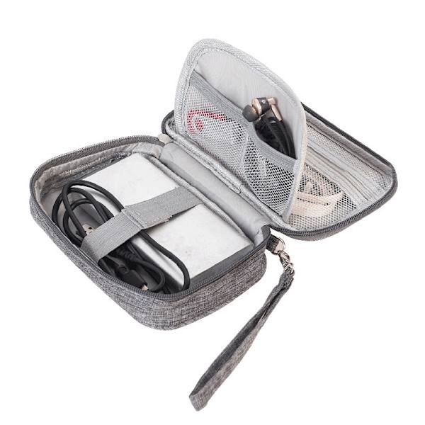 Elektronisk Organizer Väska, Elektronisk Organizer Rese Kabel Tillbehör Fodral, Vattentät Elektronisk Tillbehör Organizer Väska kompatibel med Power Bank,C