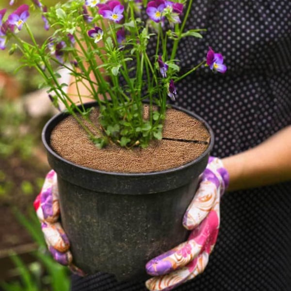4 stycken kokosmattor för växter, skyddsskiva för kokosmattor, kokosfiber-mulchmatta, skydd för krukväxter (30 CM)
