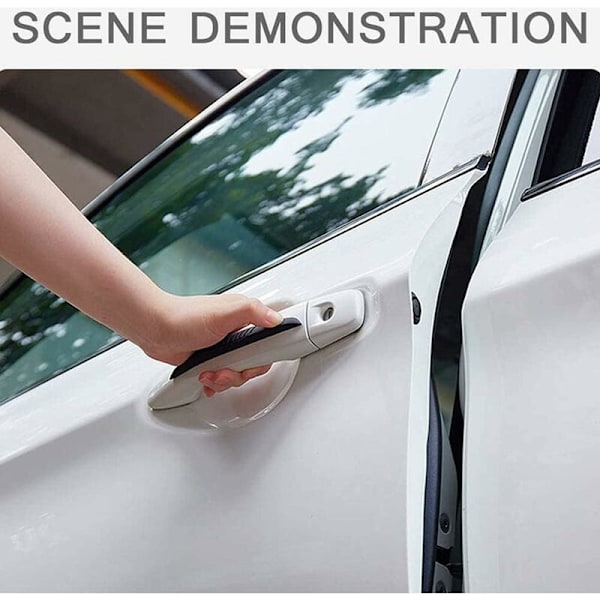 6 st Anti-kollisions skyddande remsa remsa för bilskydd dörrsida skydd remsor Anti-kollisions remsa vattentät Anti-scratch dekorativa remsor-Luminous, Svart, Fonepro