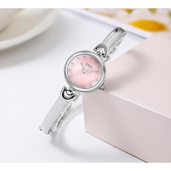 Kvinnor Bling Diamanter Roséguld Klockor Klänning Analog Vattentät Qu