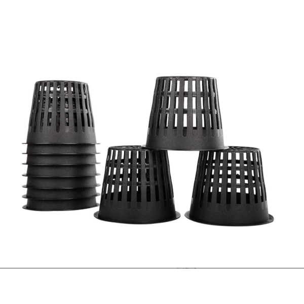 10 stk. Hydroponiske kopper i plast, netkopper, potter, orkidéer, hydroponiske beholdere