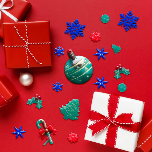 Paket med Färgglada Jultema Epoxisiliconformar med Julgran, Snöflingor, Pepparkakor, Strumpor och Alfabetsmönster