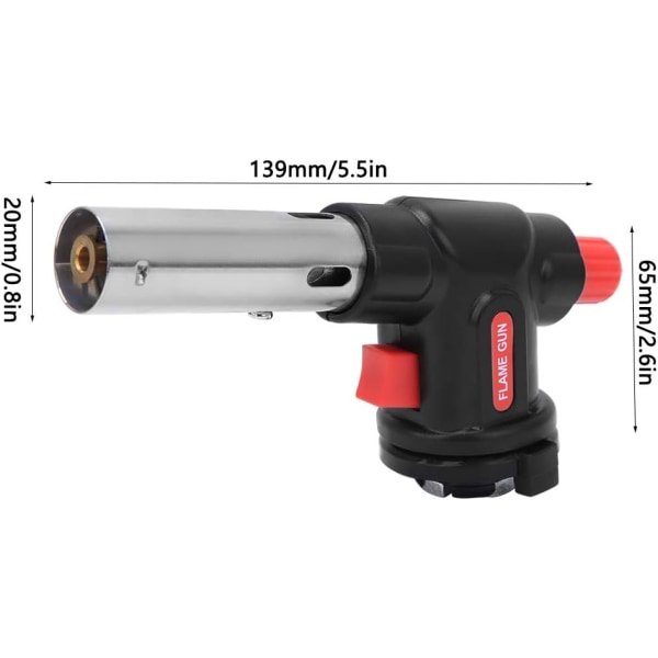 Svetsgasbrännare Justerbar Flamma och Temperatur Automatisk Elektronisk Tändning