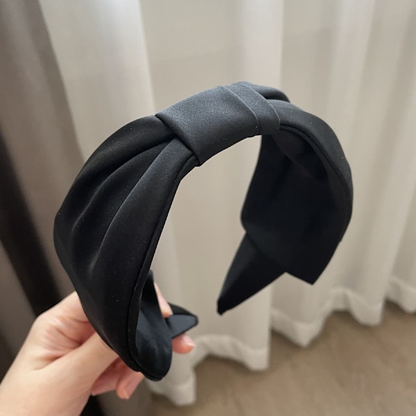 4 stk Hodebånd for Kvinner, Knutet Bredt Hodebånd, Yoga Hårbånd Mote Elastisk Hårtilbehør for Kvinner og Jenter