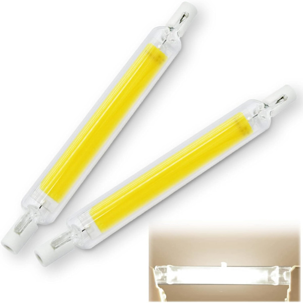 R7S LED - Lampa 20W - 2 stycken - Kallt vitt - 118MM- 360º - Dimbar