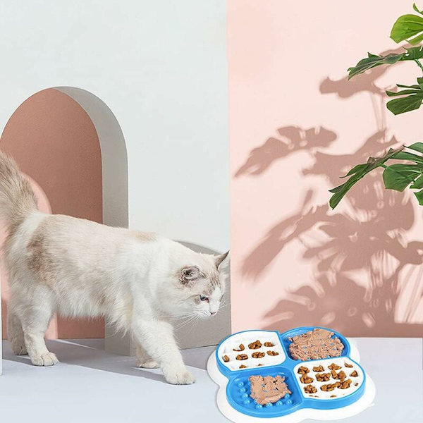 Anti-langsom foderskål, hundeskål, hundeslikkepude, langsom foderskål til hunde,