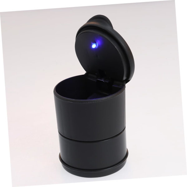 Cylinderformet Kop Affaldsspand Med Låg Affaldsspand Kopholder Til Bil Askebæger Kopholder Bil Affaldsspand Metal Affaldsspand Med Låg 4s Auto(6.8*6.8*9cm)