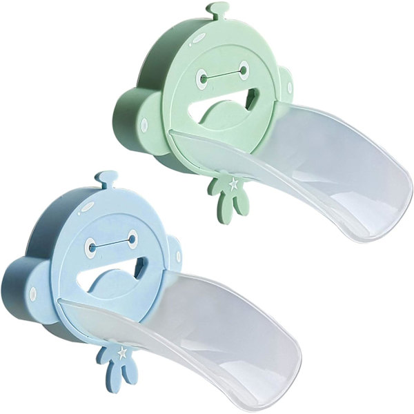 Haneforlænger, Haneforlænger, Vaskhåndtagsforlænger, 2 stk. Børnehaneforlænger, til Baby Børn Vask af Hænder Badeværelsestilbehør (Blå+Grøn)