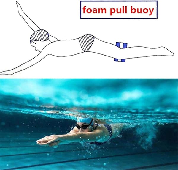 Pull Buoy Simning Flyt Eva Bärbar Lättvikt Korrekt Simställning