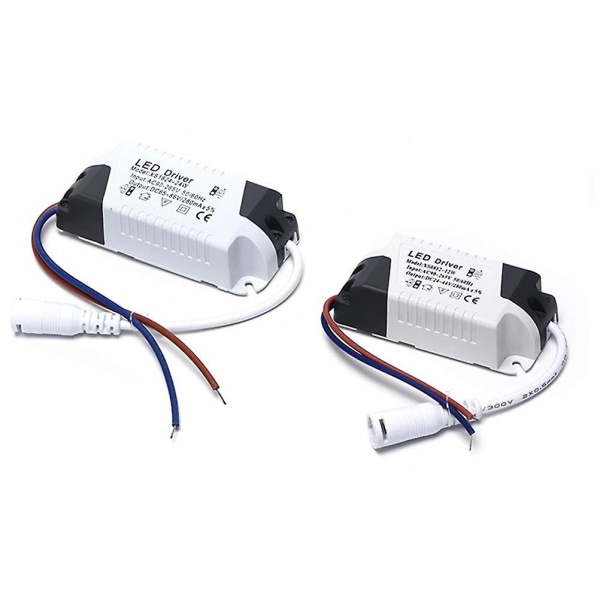 2x LED-driver, 24-36 W, transformator for LED-taklampe, LED-panel strømforsyning