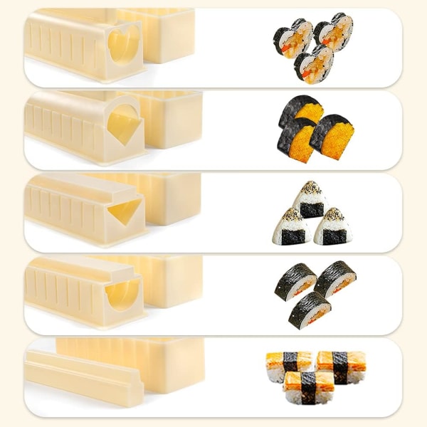 Uppgraderad Sushi Making Kit Deluxe Edition med komplett Sushi Set 10 delar P