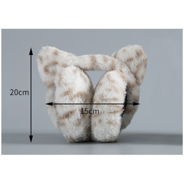 Flickor Leopard Faux Fur Öronmuffar Öronvärmare Vinter Varma Plysch Öra