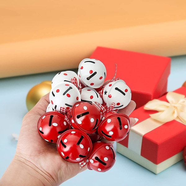 Kæmpe Jingle Bells Metal Bells Dekoration Til Juletræ Jingle Bells Multicolor Rød Og Hvid Metal Bells 4 * 4cm