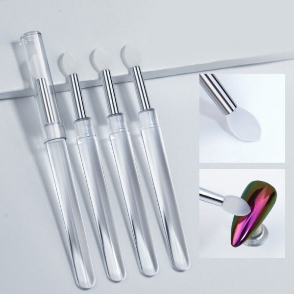 10st noggrant tillverkad silikonborste för exakt nail art Mi